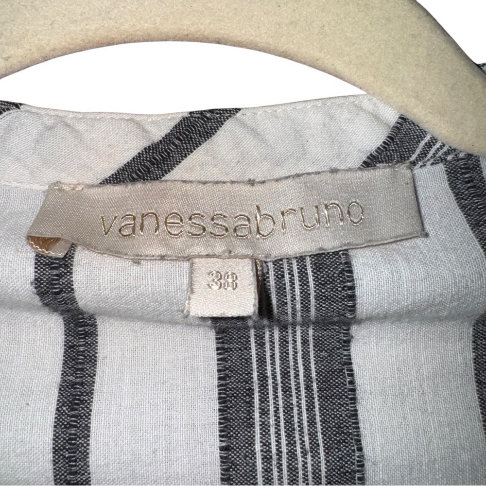 VANESSA BRUNO Blue Stripe 100% Cotton Button-Up Shirt EU 38 US Size M/6 - Picture 12 of 14